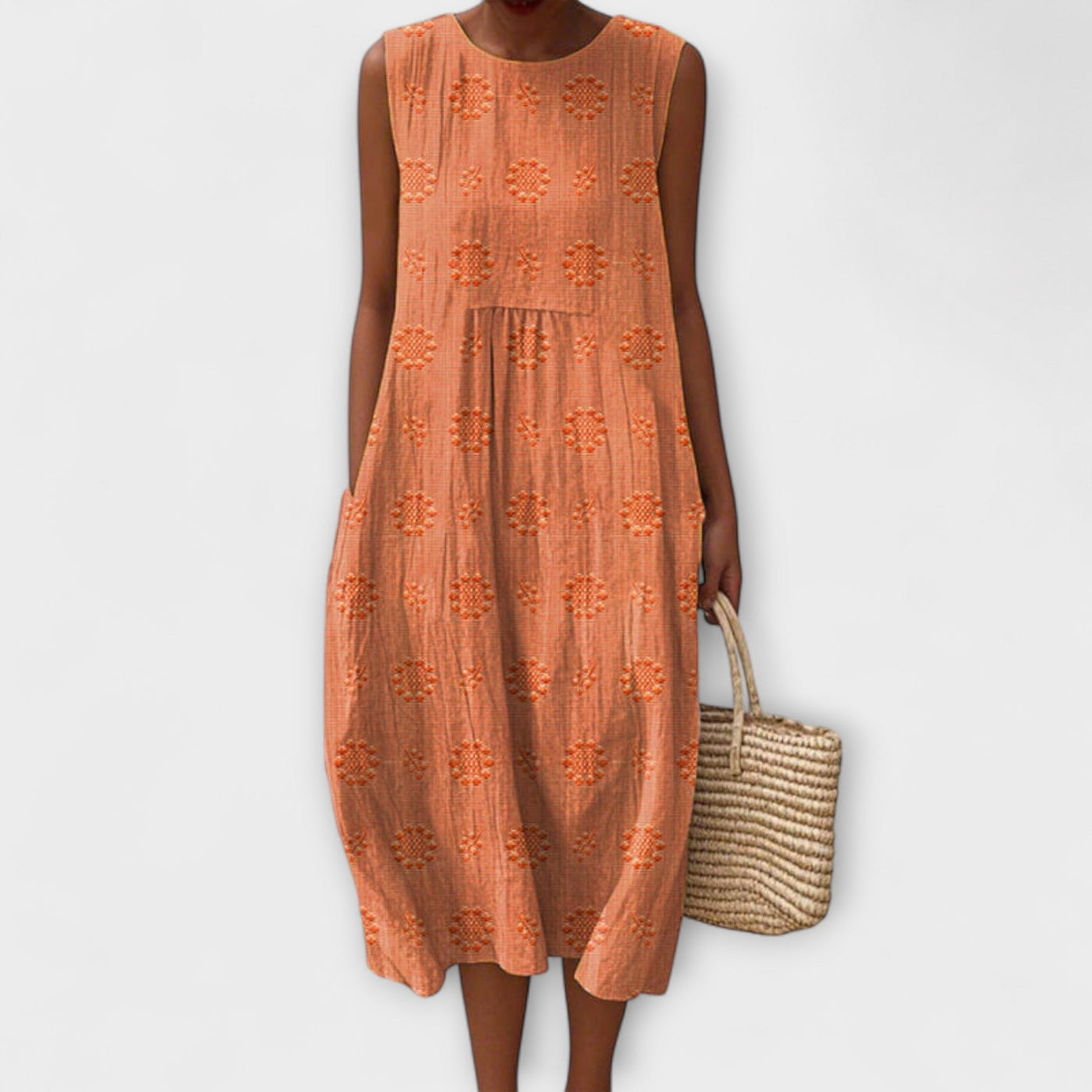 Evelyn - Breezy Sleeveless Midi Dress