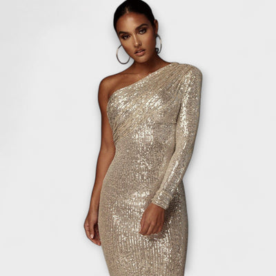Margely - Evening Dress with Wrap Bodice