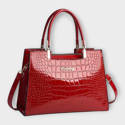 Maison Claire - Glossy Crocodile Pattern Handbag