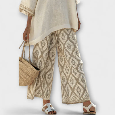 Rebecca - Long Shirt and Printed Pant