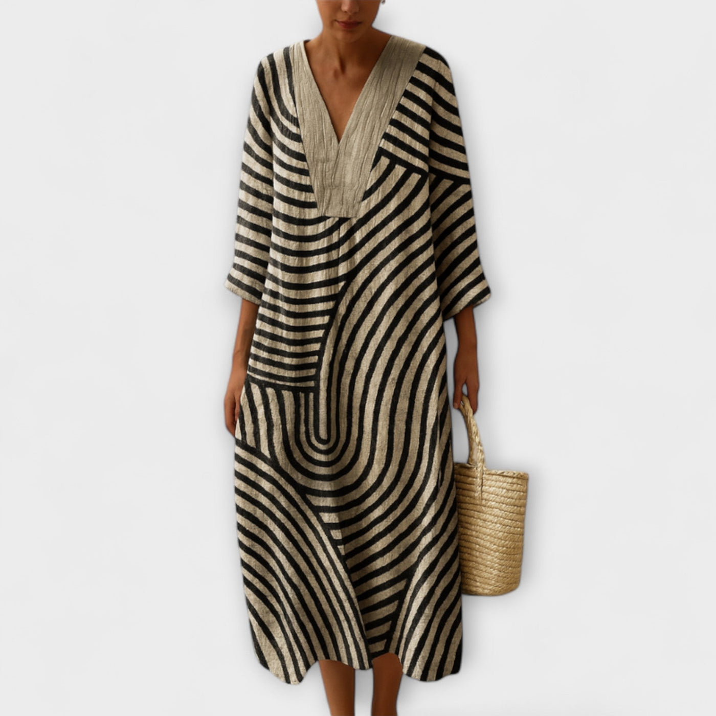 Grace - Maxi Dress with Geometric Design