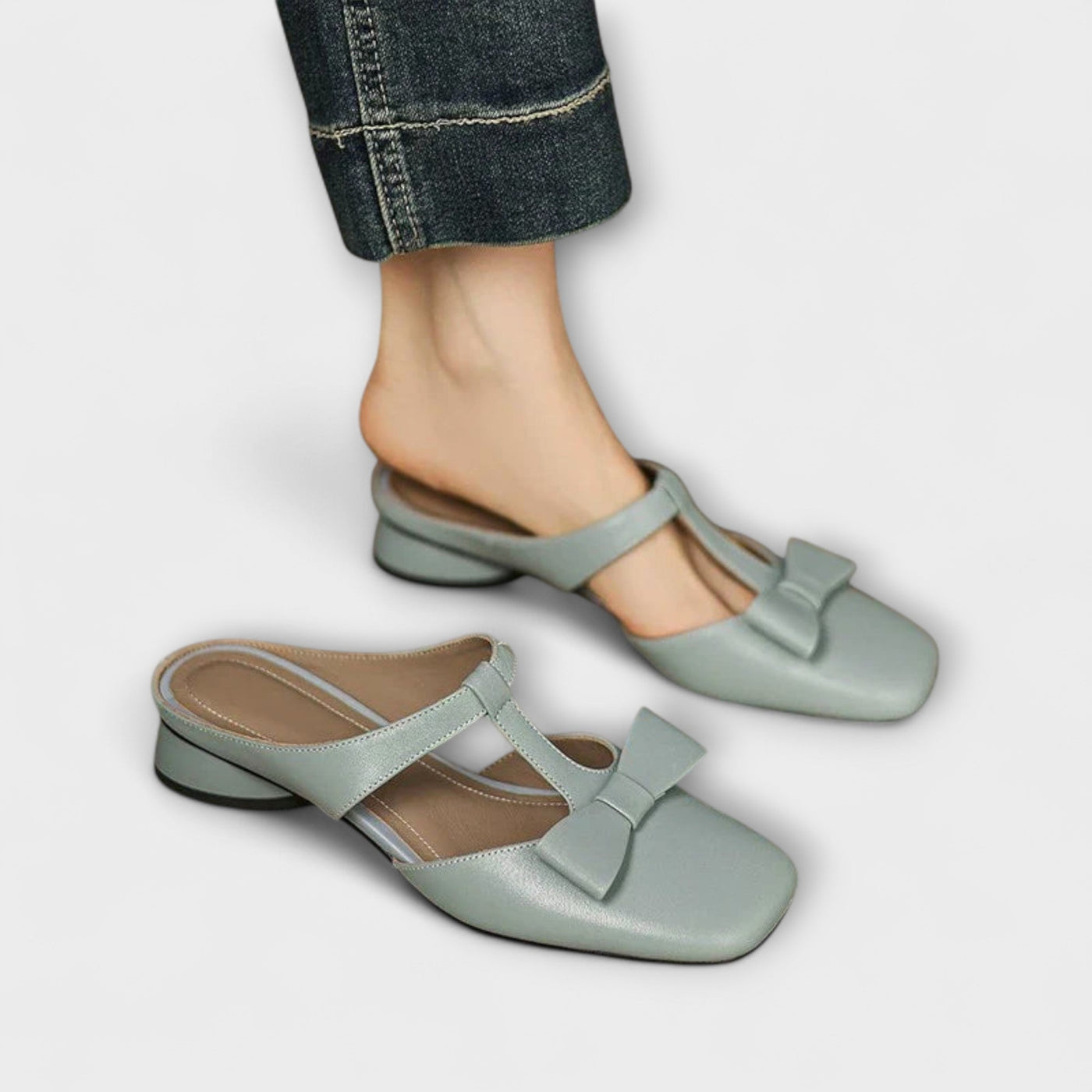 Solenza - Lina Square Toe Slippers