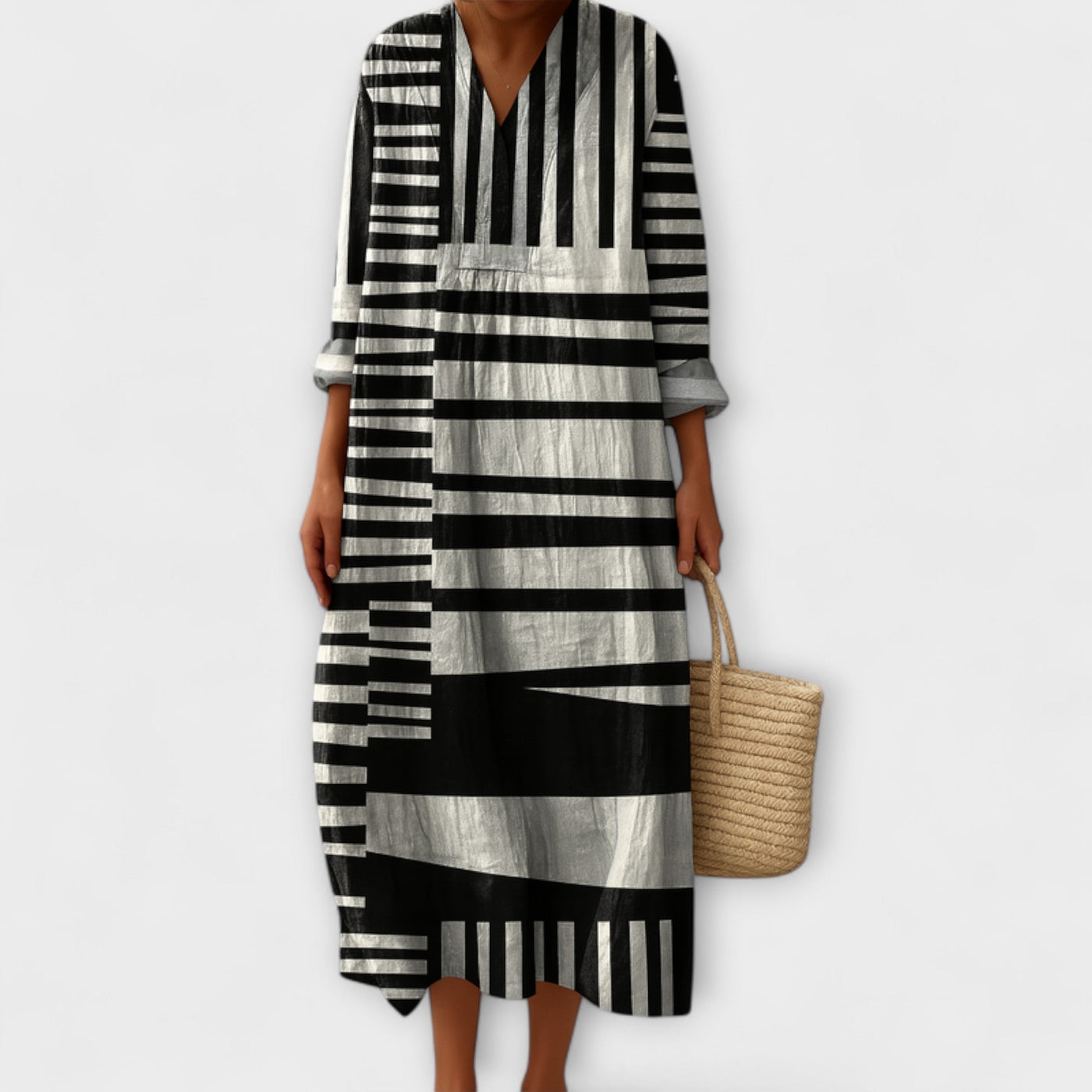 Bethany - Monochrome Maxi Dress
