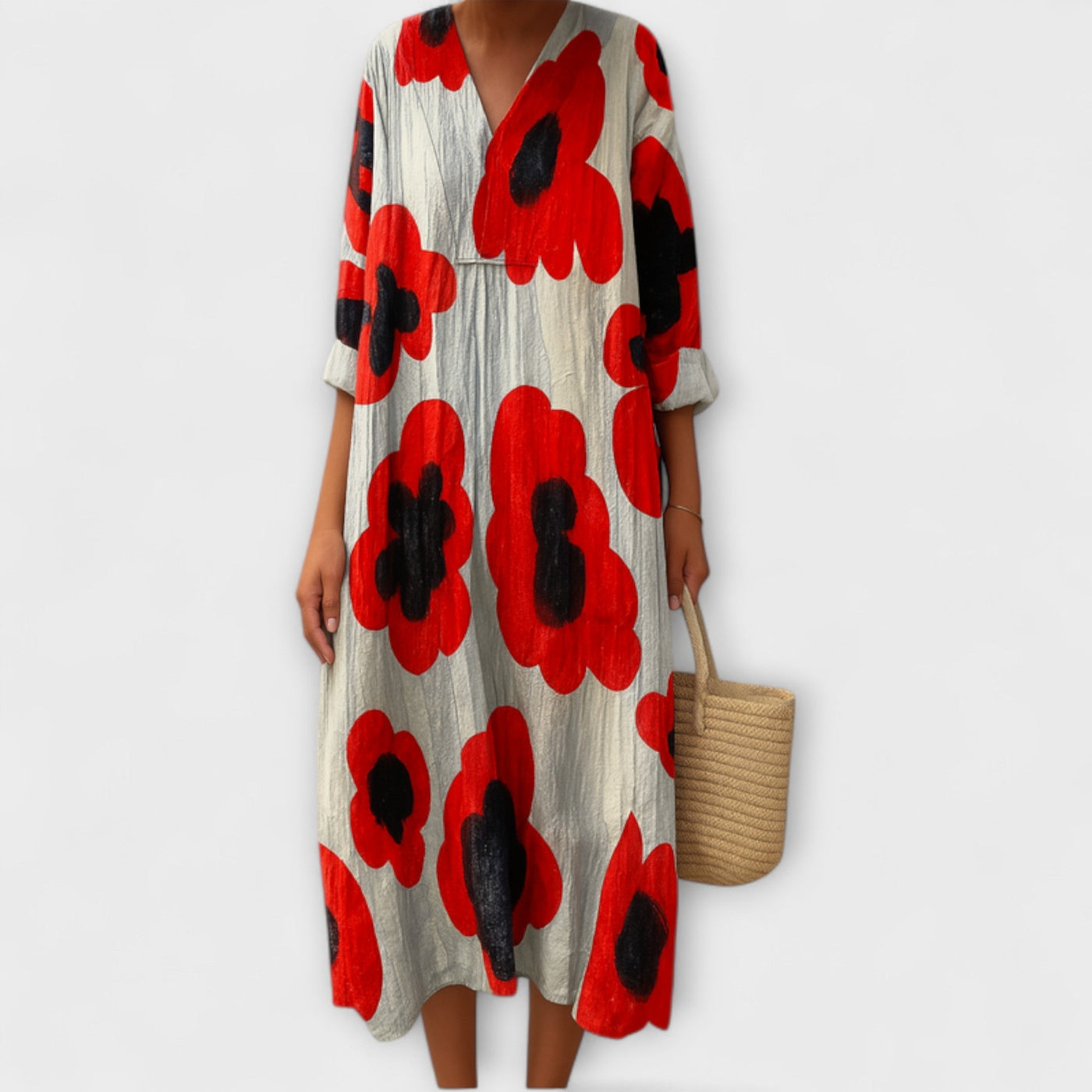 Anna - Maxi Dress Featuring a Bold Floral Print