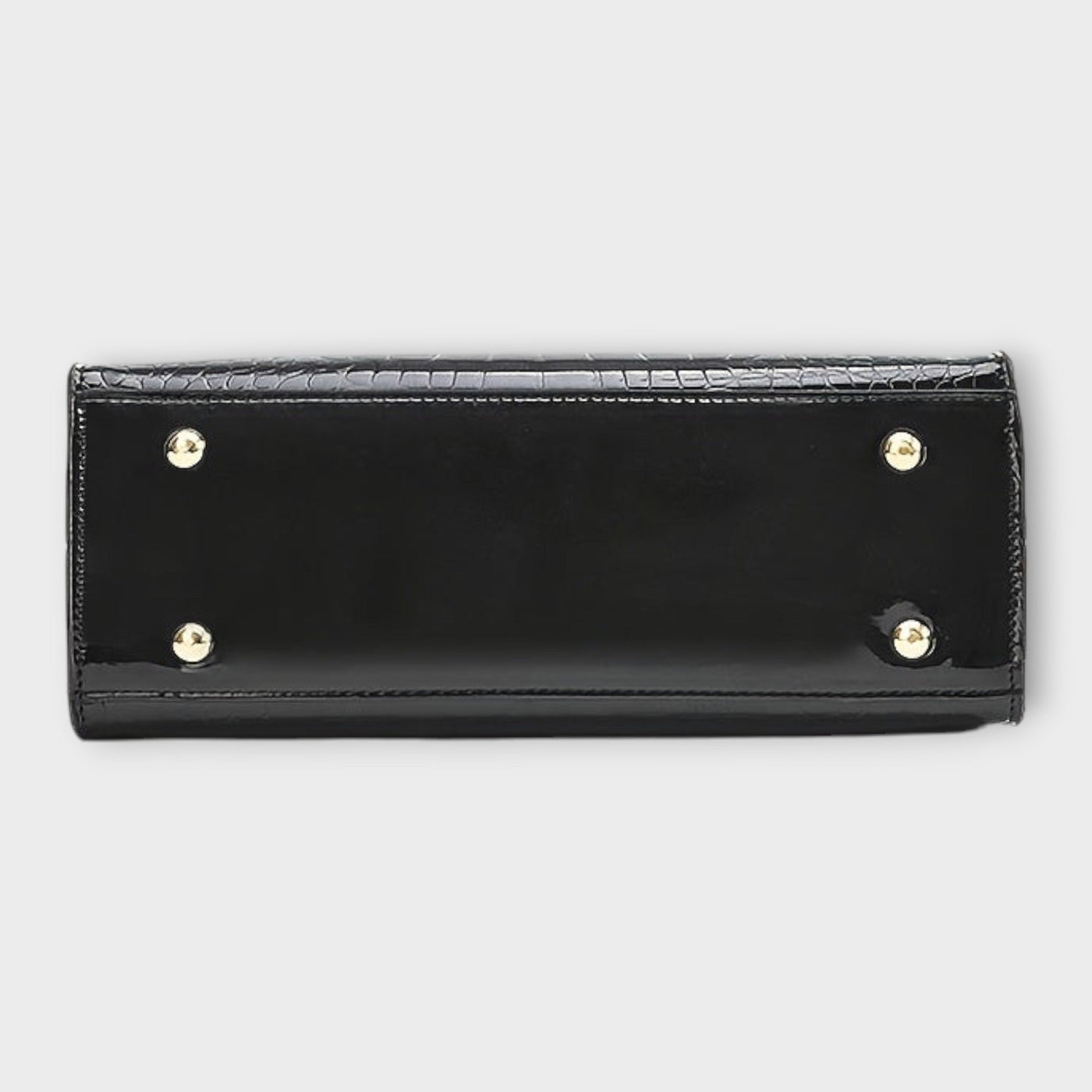 Maison Claire - Glossy Crocodile Pattern Handbag