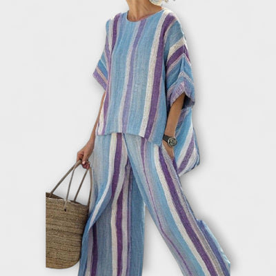 Natalie - Lightweight Summer Stripe Set
