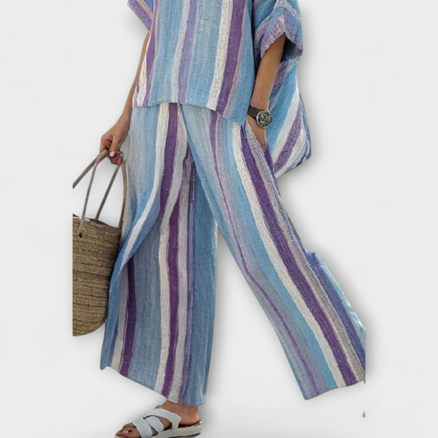 Natalie - Lightweight Summer Stripe Set