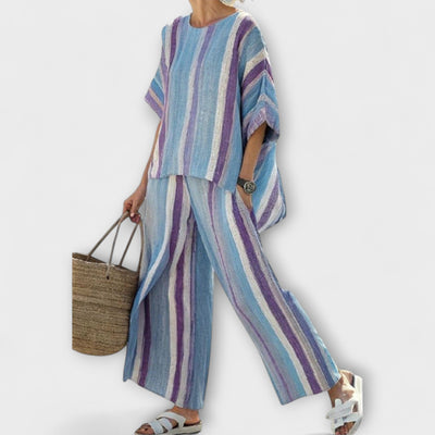 Natalie - Lightweight Summer Stripe Set